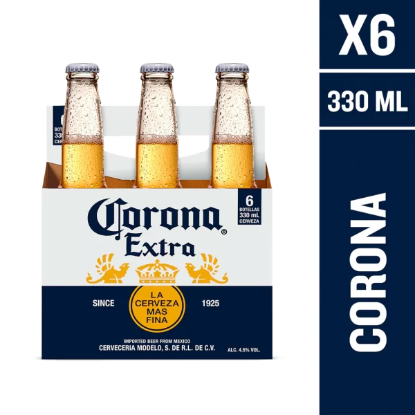 Six pack Corona Botellin 330 cc